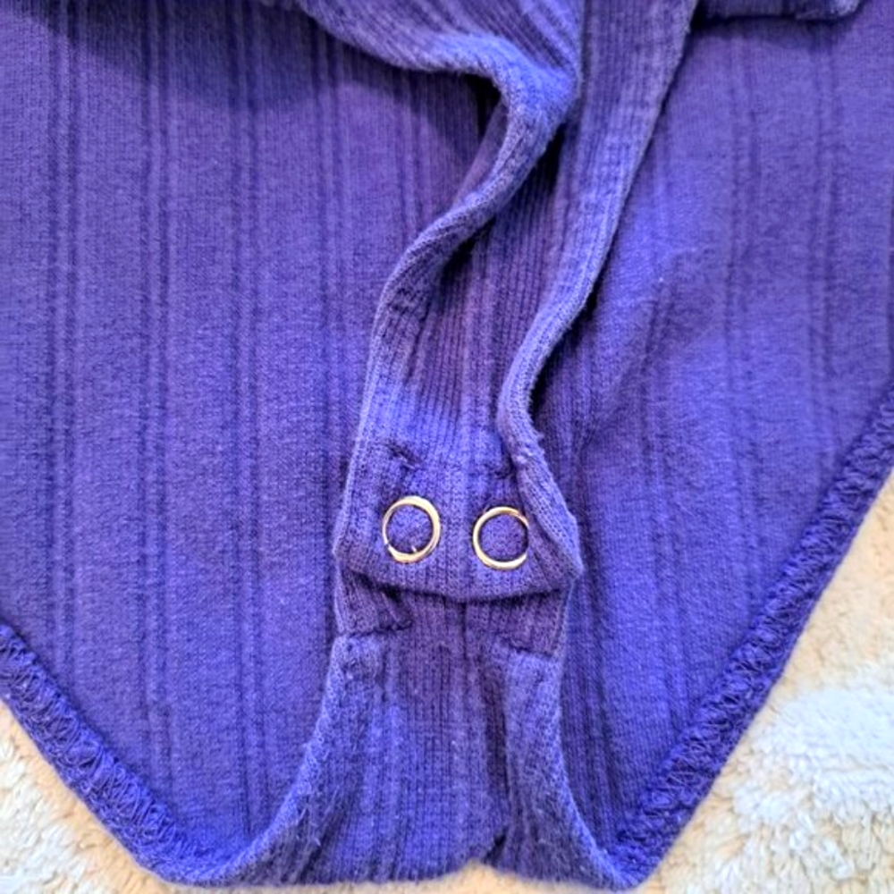 Betty Blue Ribbed Sleeveless Bodysuit Size Large - Picture 5 of 6